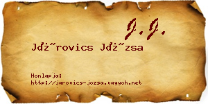 Járovics Józsa névjegykártya